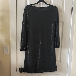 Sparkly holiday little black dress